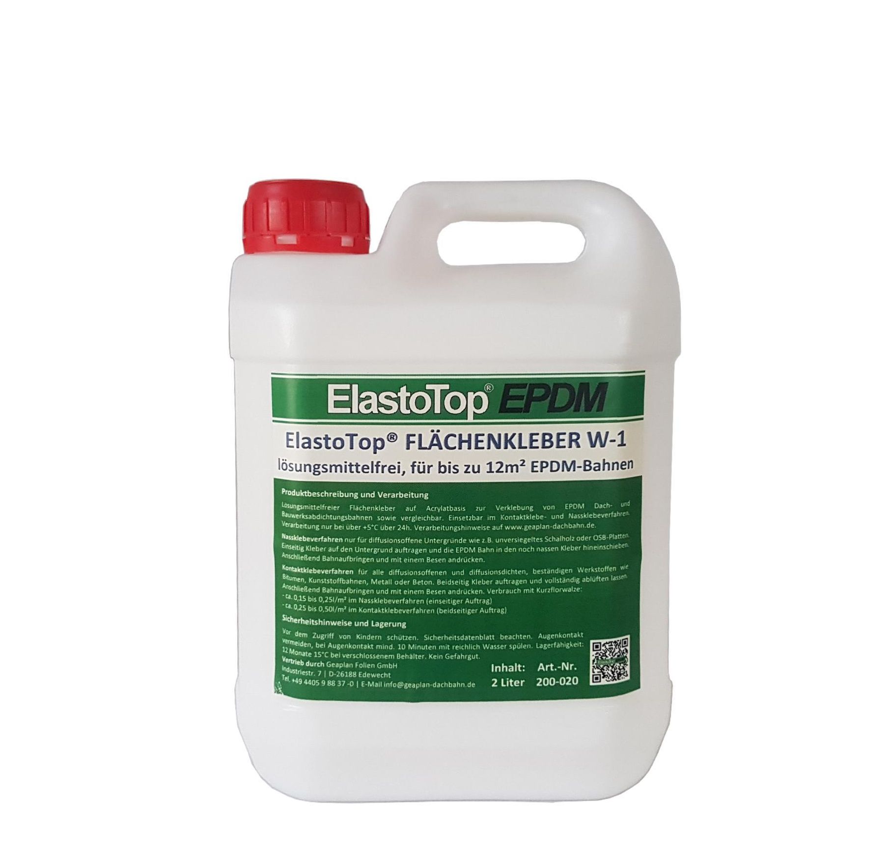 EPDM Kleber - 2 Liter der GRÜNE Flächenkleber wasserbasiert