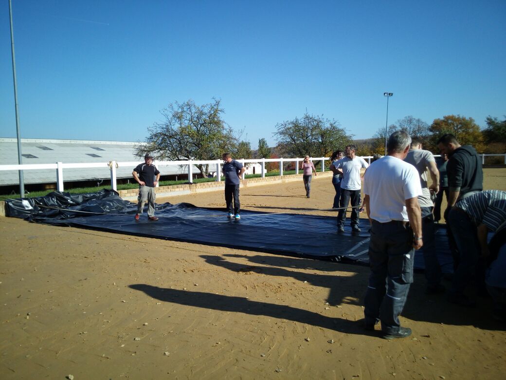 Reitplatz Folie 0,5 mm Ebbe-Flut System
